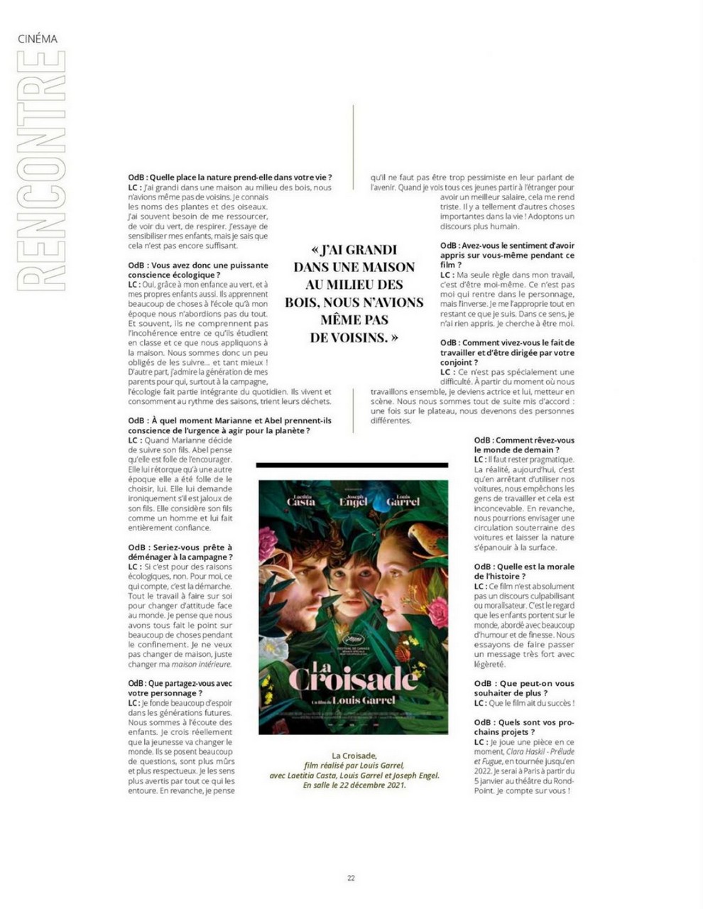 Laetitia Casta Infrarouge Magazine November