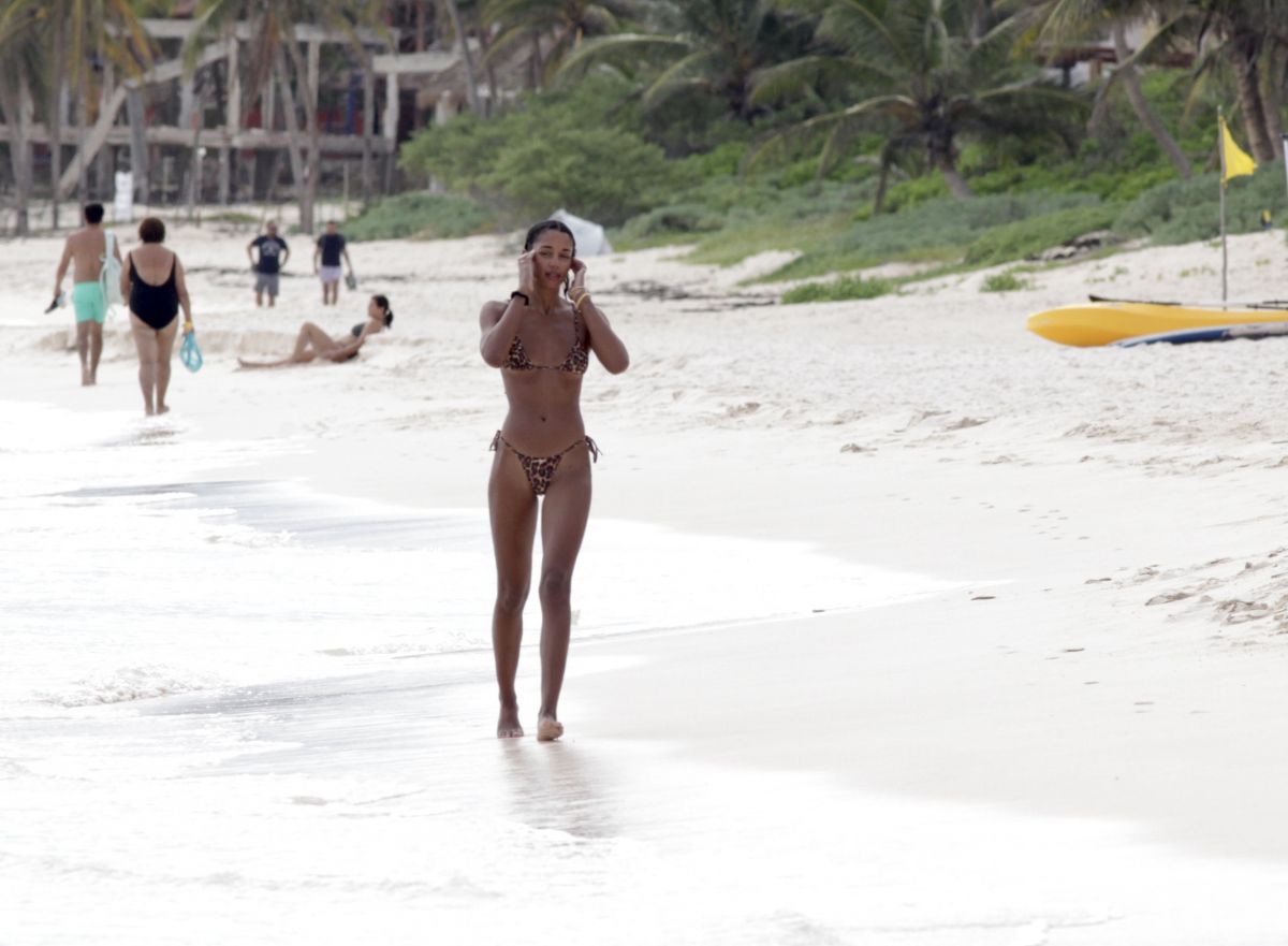 Laura Harrier Bikini Beach Mexico