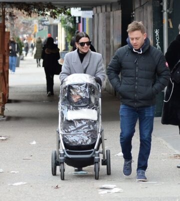 Lea Michele And Zandy Reich Out With Their Baby New York