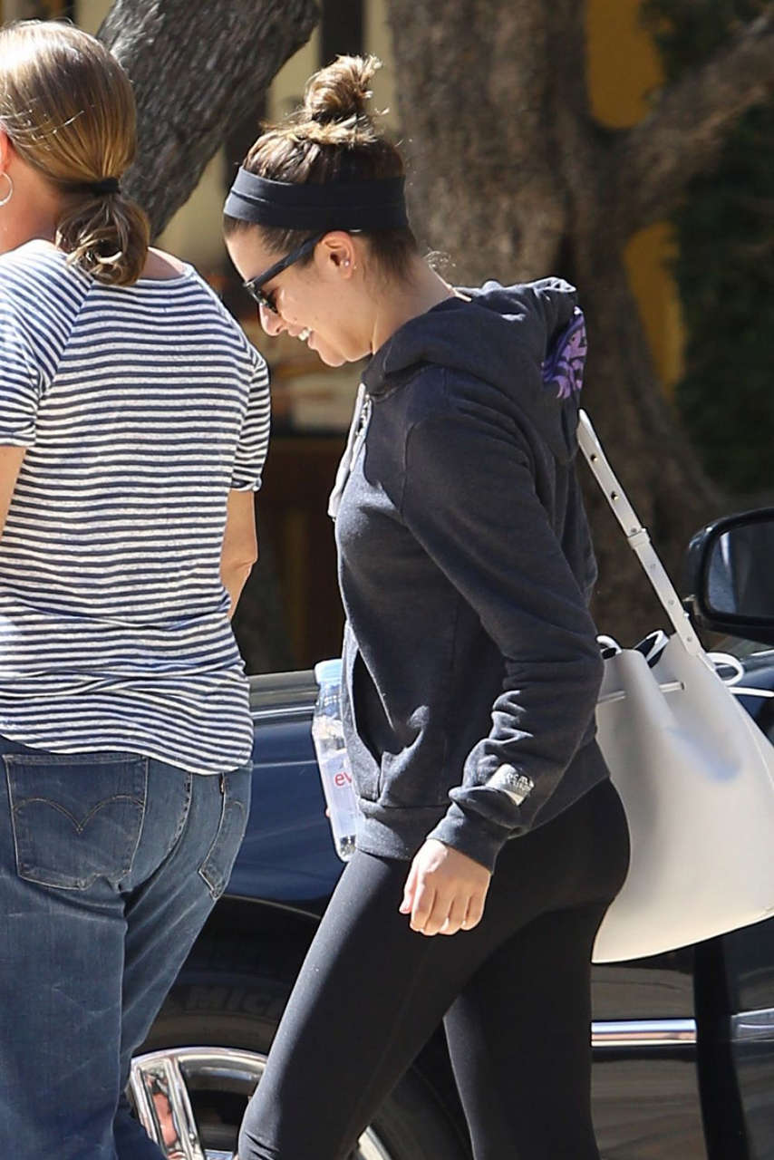 Lea Michele Arrives Dreamworks Studios Los Angeles