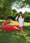 Lea Michele Day 1 Lacoste Lve Hosts Desert Pool Party Celebration Coachella