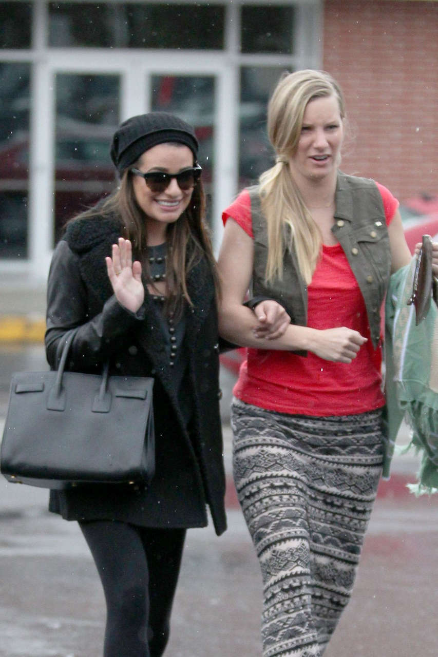 Lea Michele Heather Morris Out Shopping West Hollywood