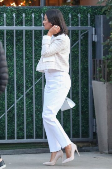 Lea Michele Leaves Giorgio Baldi Santa Monica