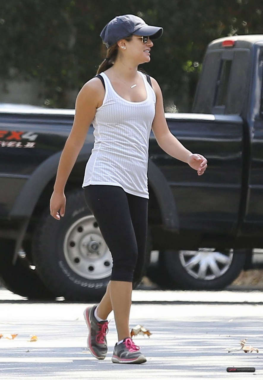 Lea Michele Out Hiking Studio City
