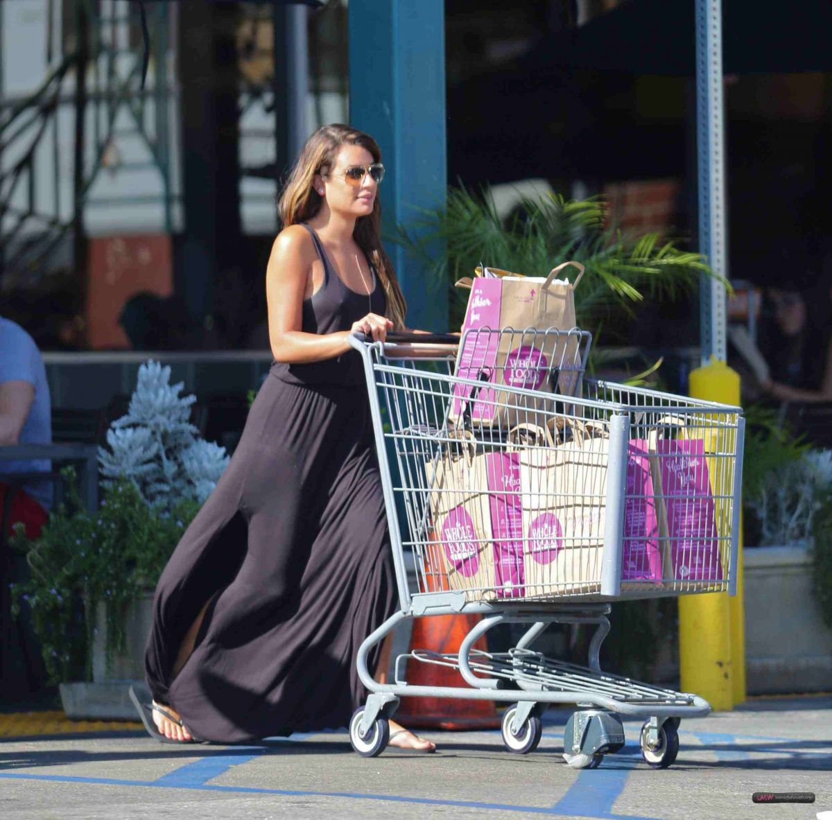 Lea Michele Shopping Whole Foods Los Angeles