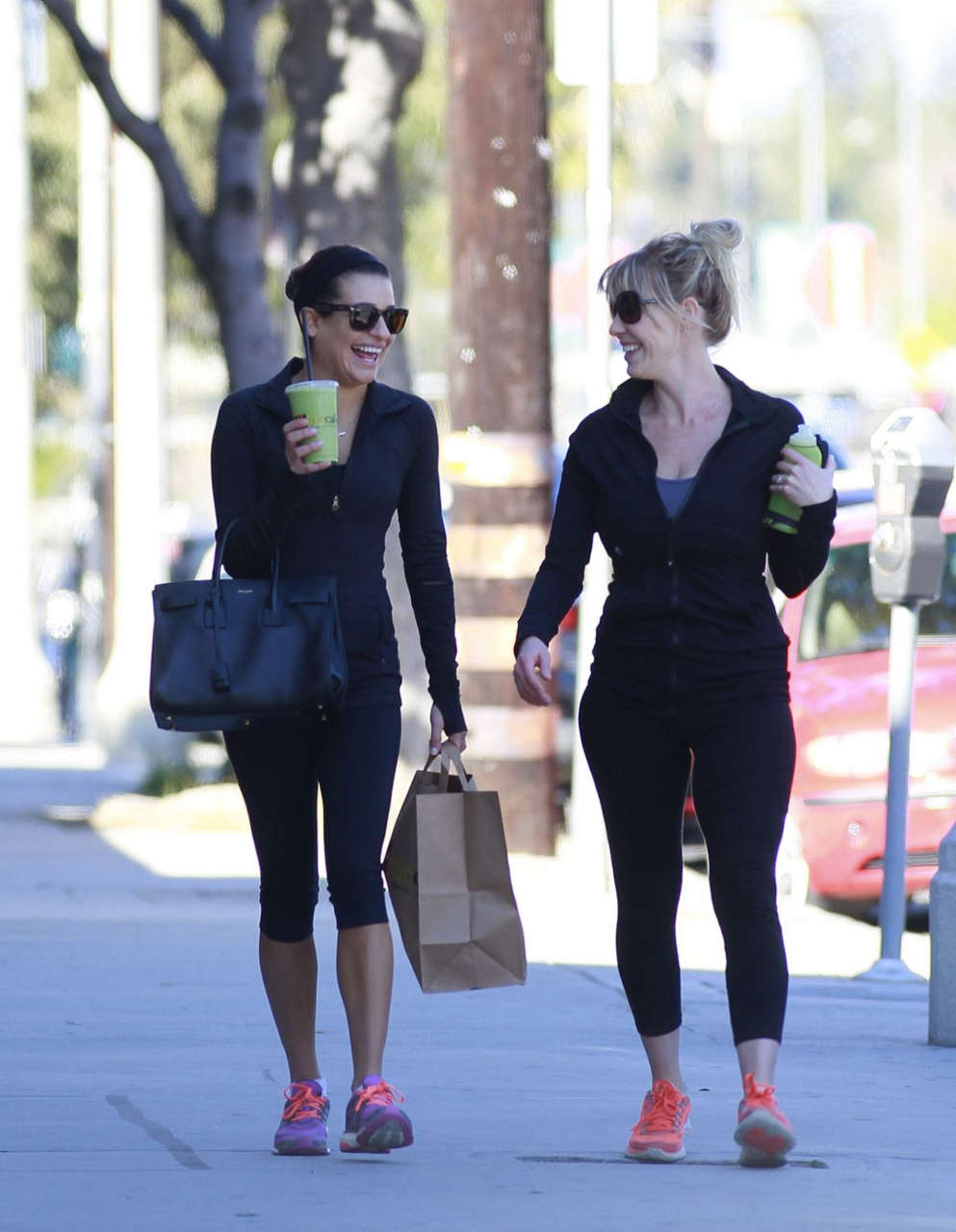 Lea Michele Tight Leggings Out Los Angeles