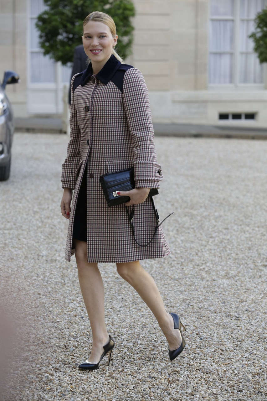 Lea Seydoux Arrives Elysee Palace Paris