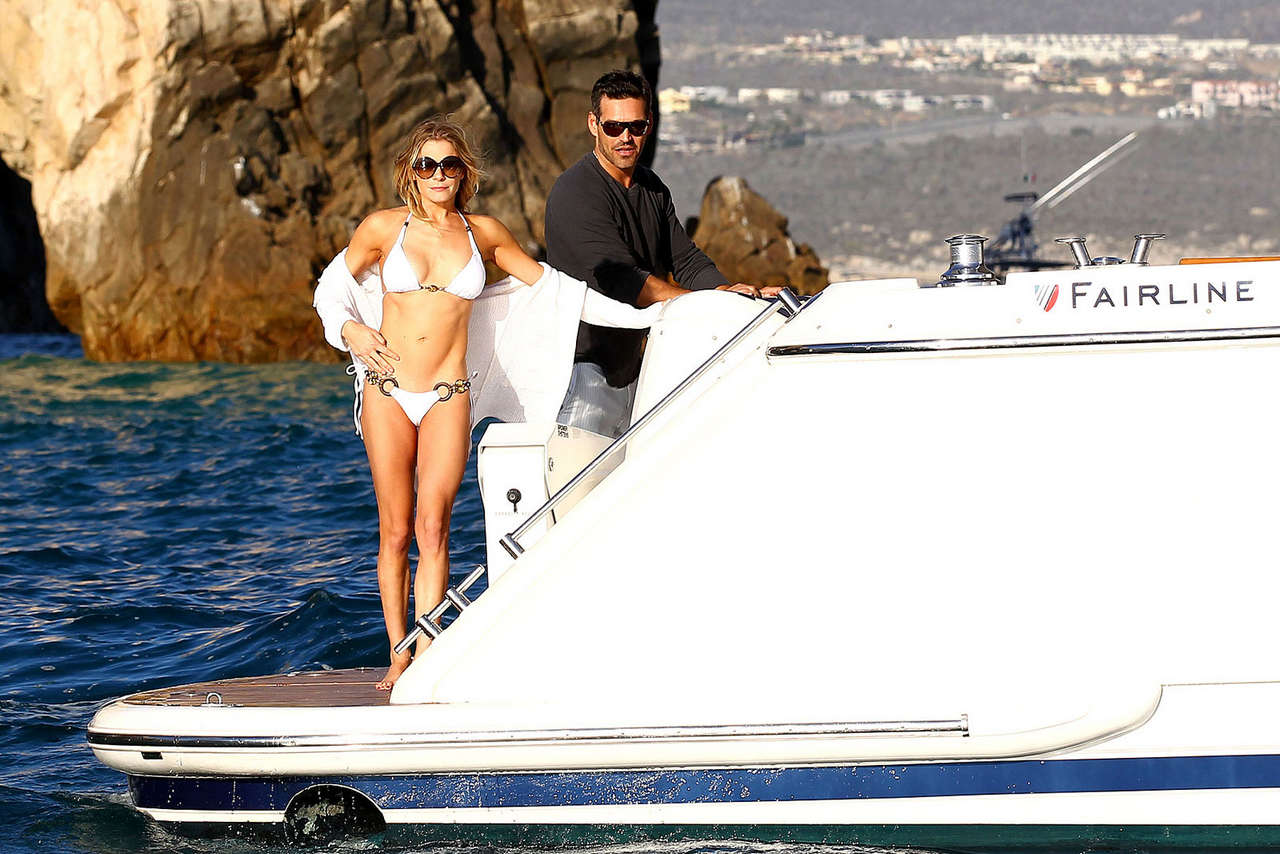Leann Rimes White Bkini Yacht Mexico