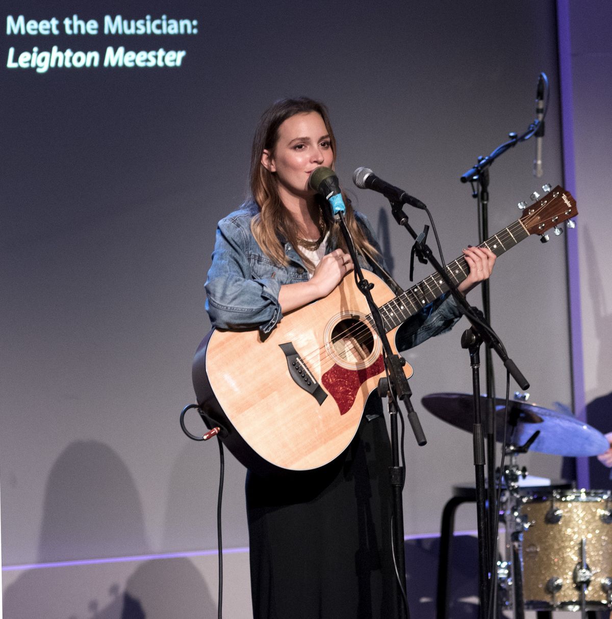 Leighton Meester Apple Store Soho Presents Meet Musician New York
