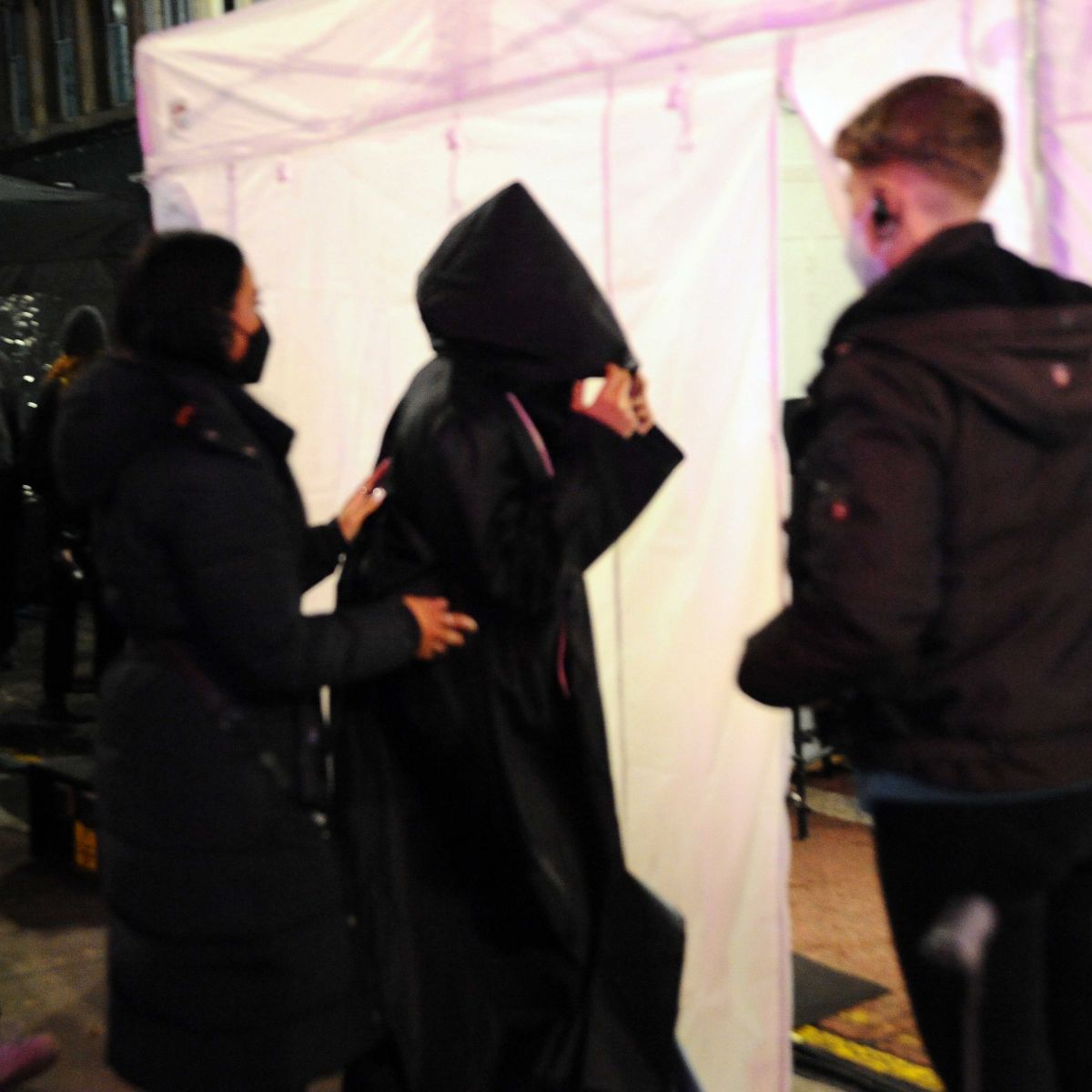 Leslie Grace Filming Glasgow City Center