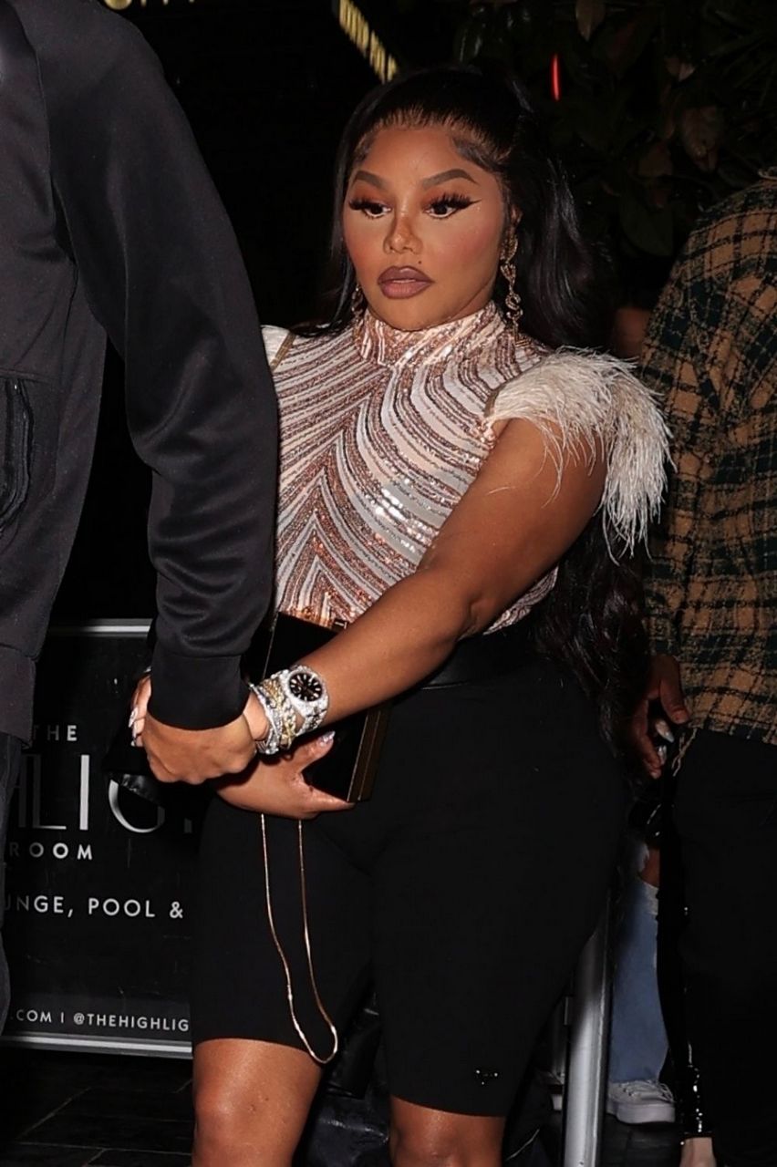Lil Kim Leave Super Bowl After Party Highlight Room Hollywood