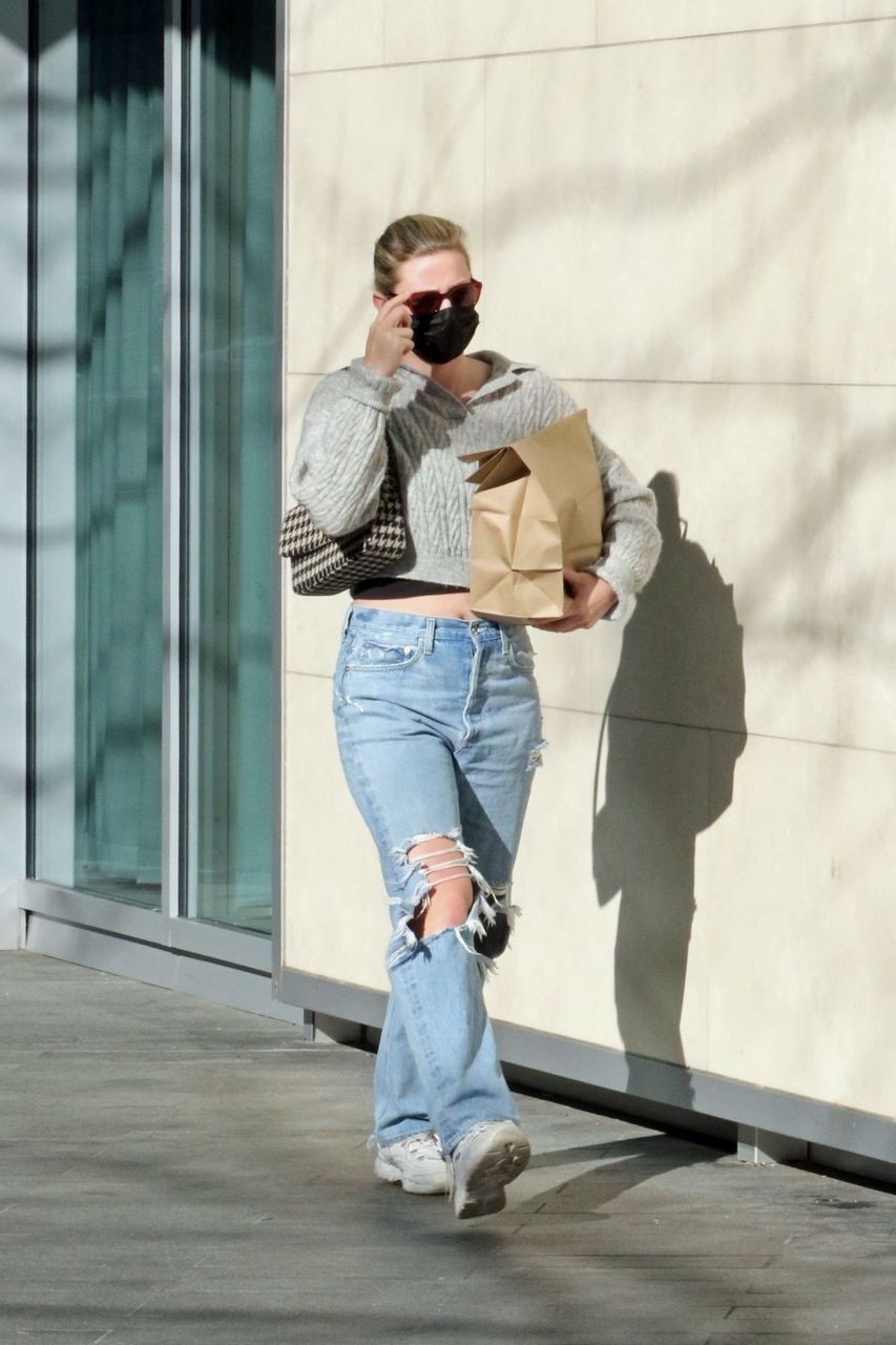 Lili Reinhart Ripped Denim Out And About Vancouver