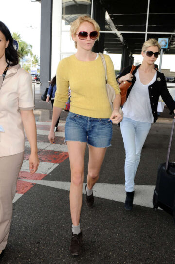 Lily Cole Leggy Candids Nice Airport