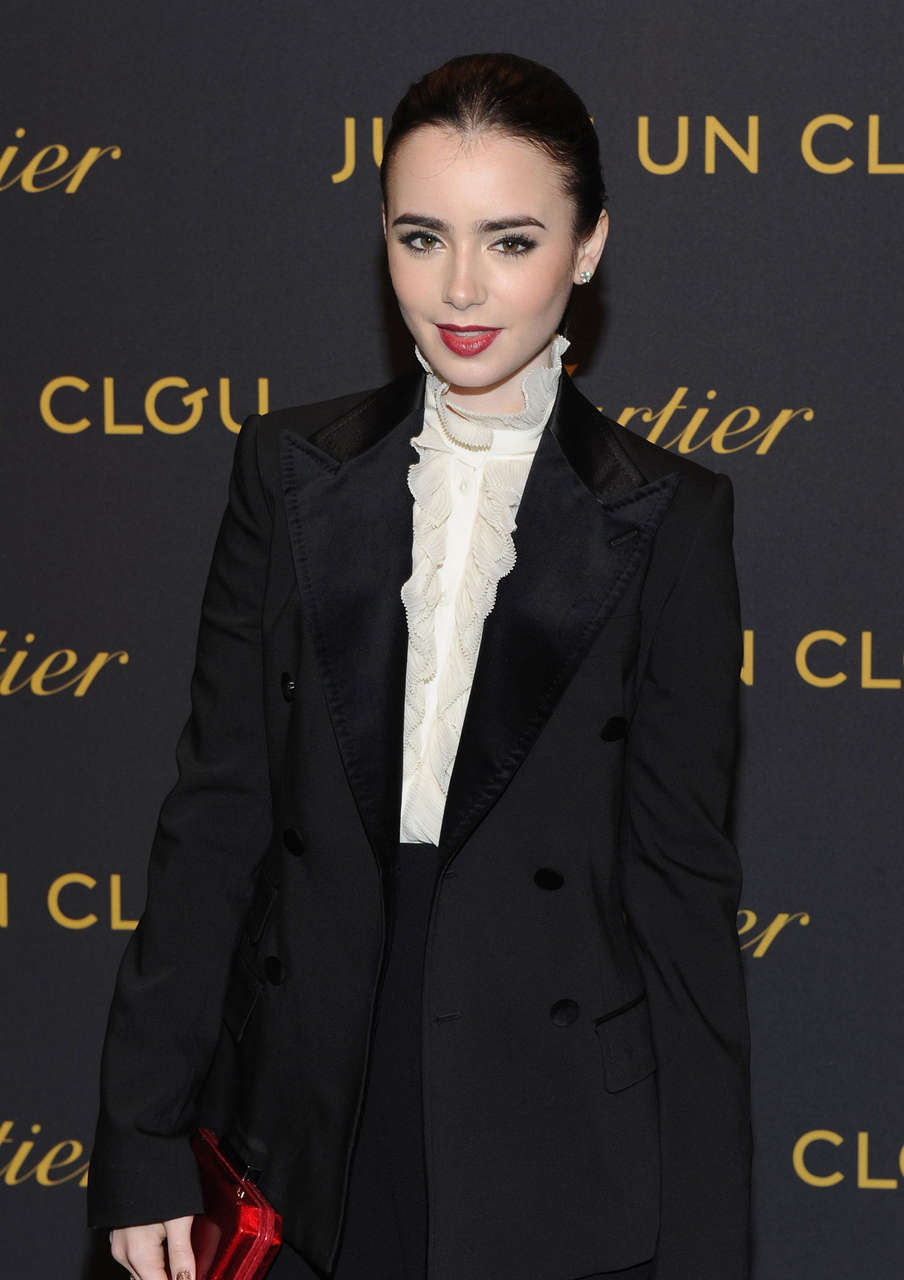 Lily Collins Cartiers New York City 70s Exhibition Preview Cocktail Reception