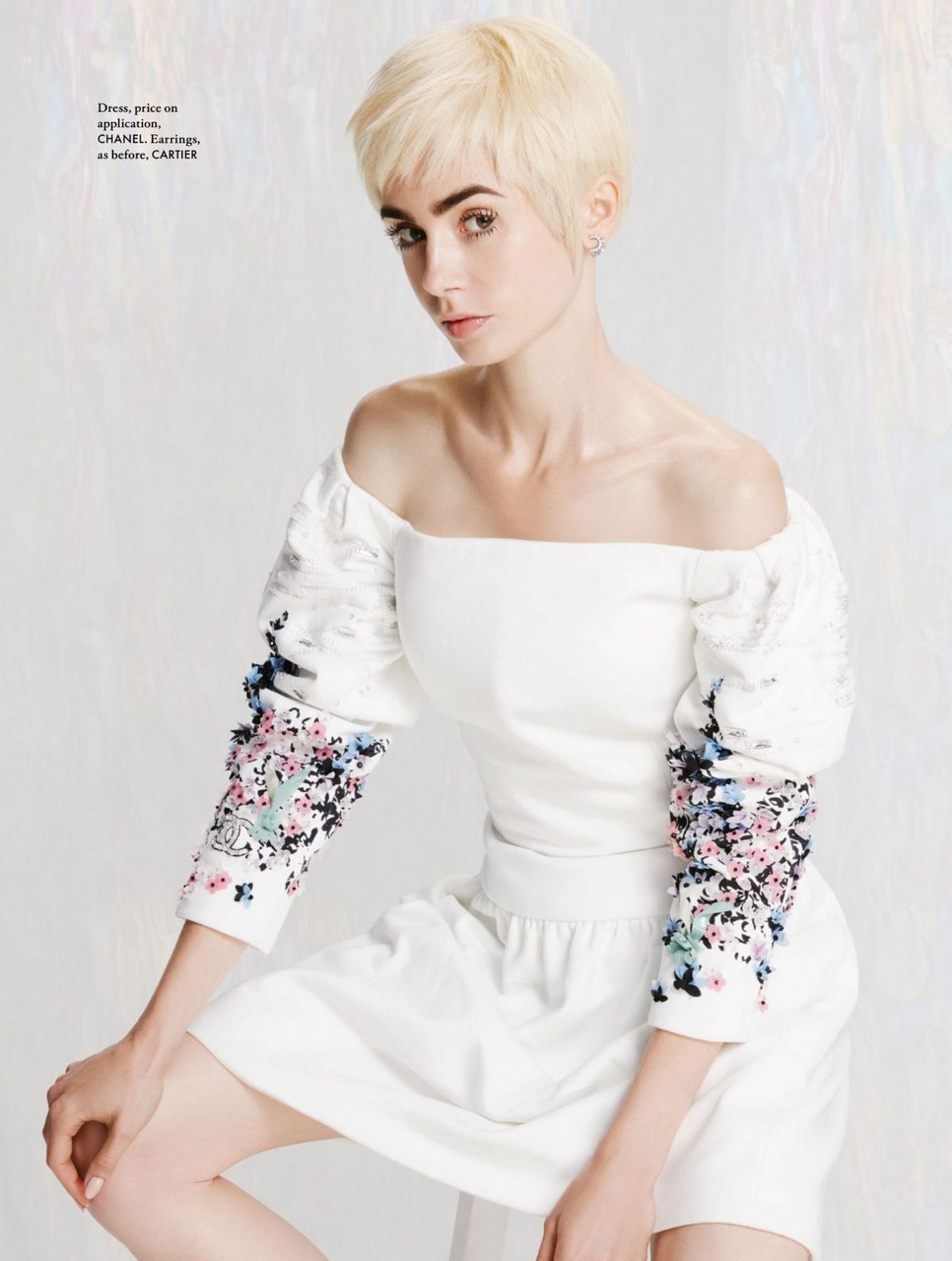 Lily Collins Elle Magazine December 2021 January