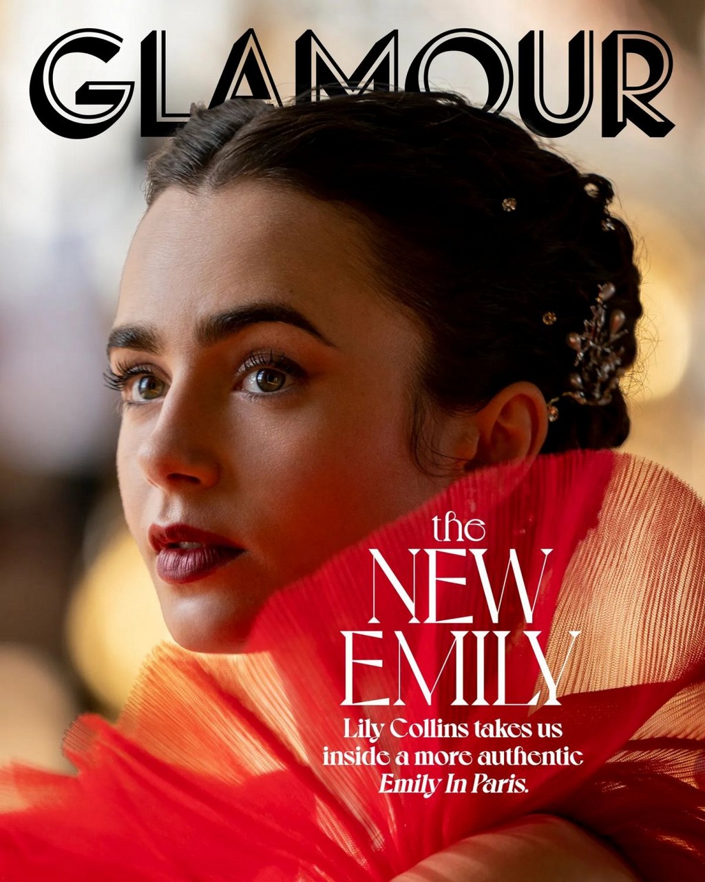 Lily Collins For Glamour Magazine December