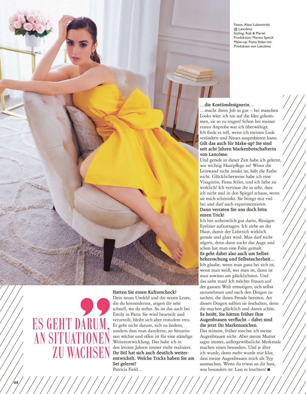 Lily Collins Grazia Magazine Germany December