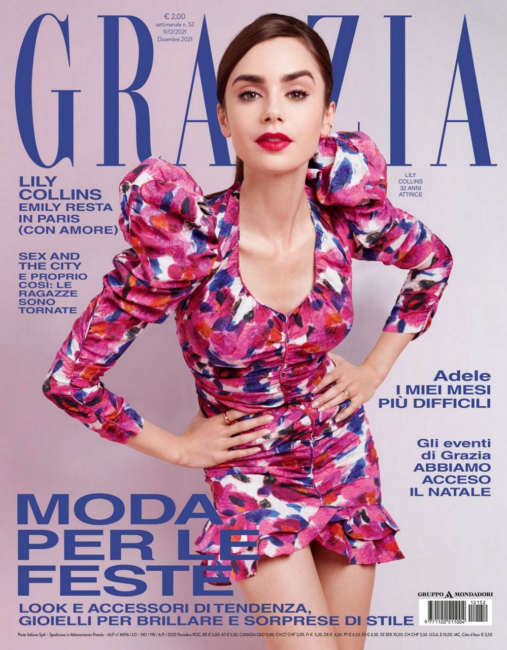 Lily Collins Grazia Magazine Italy December