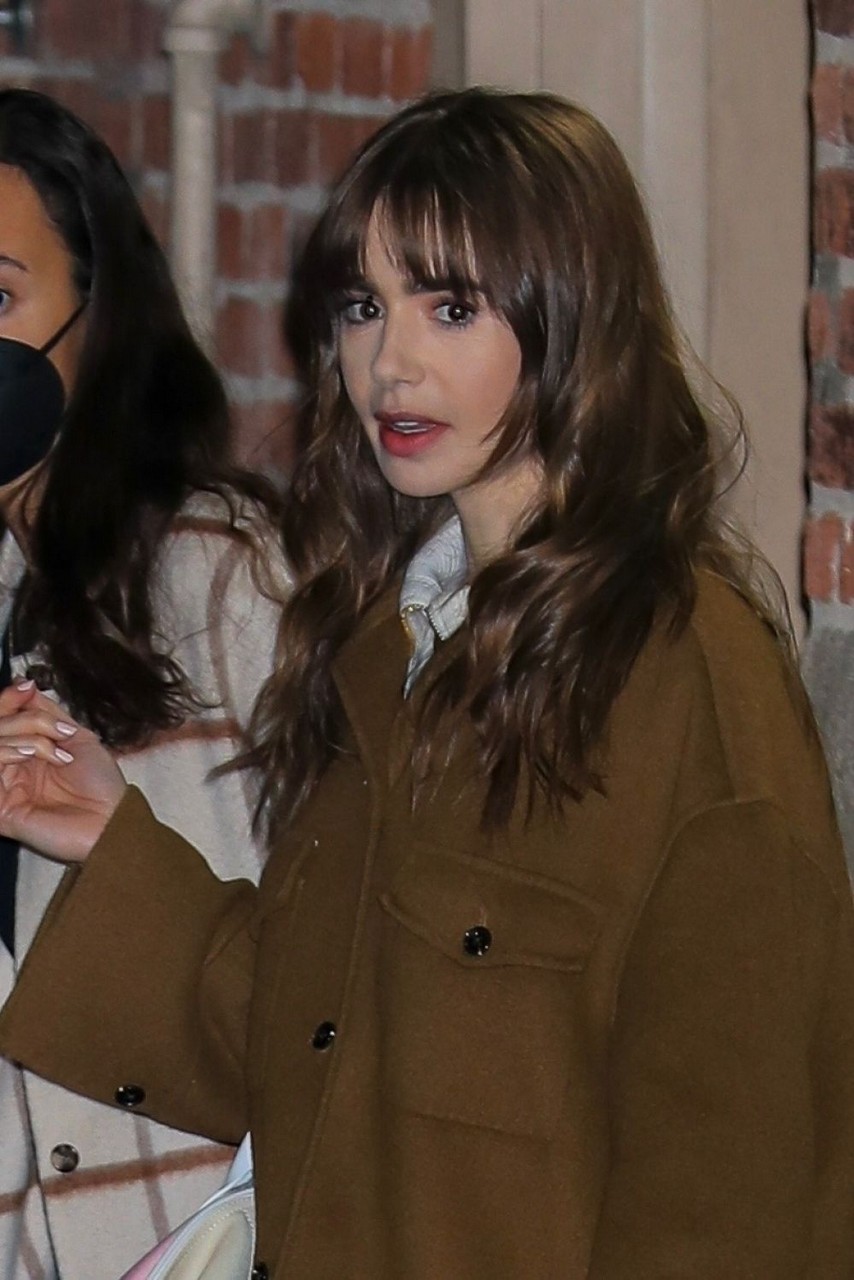 Lily Collins Leaves Jimmy Kimmel Live Hollywood