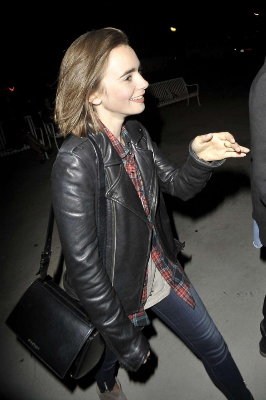 Lily Collins Leaves Sam Smith Concert Los Angeles