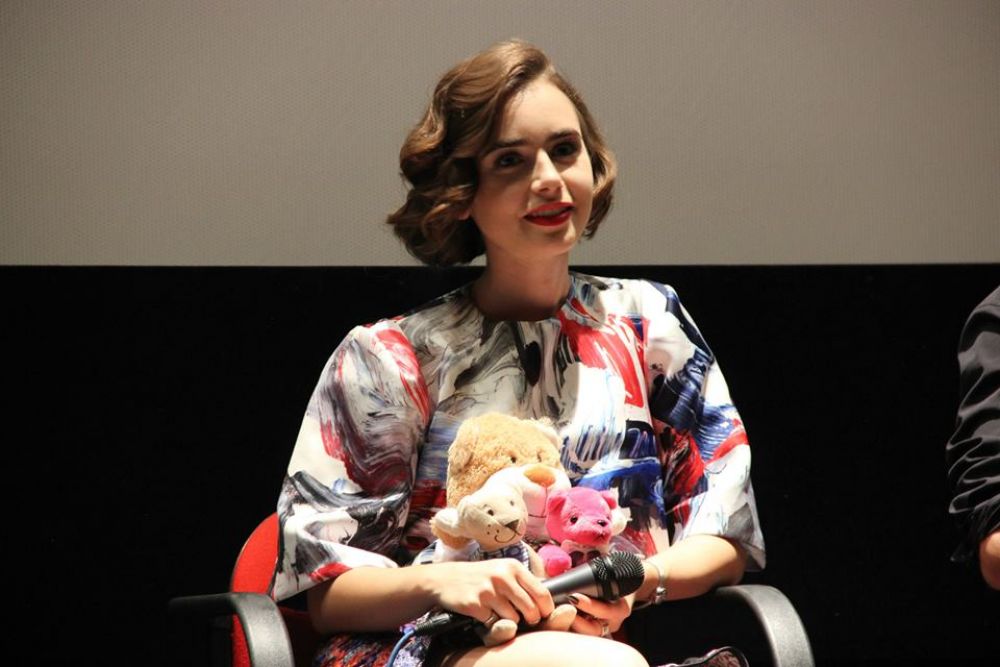 Lily Collins Love Rosie Press Conference Rome