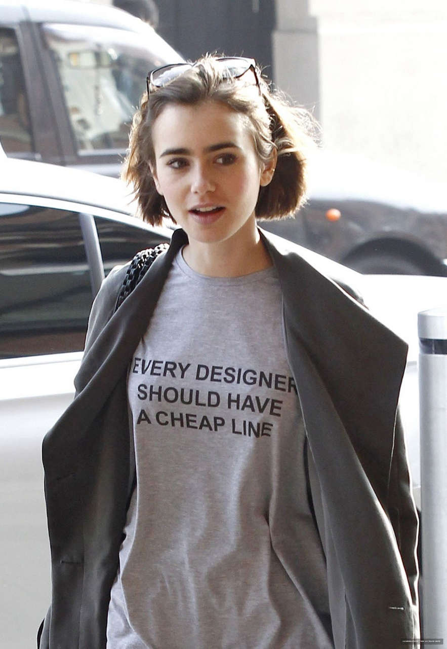 Lily Collins Railway Station London