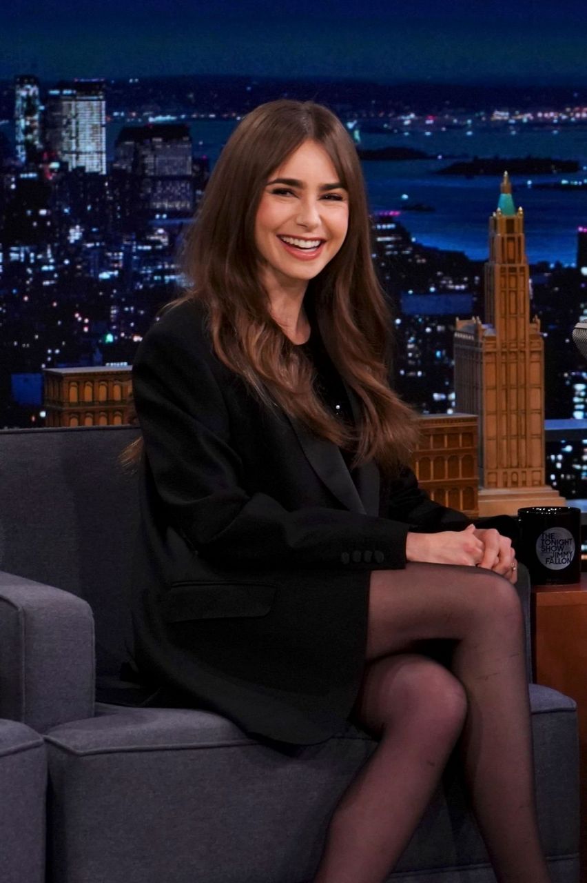 Lily Collins Tonight Show Starring Jimmy Fallon