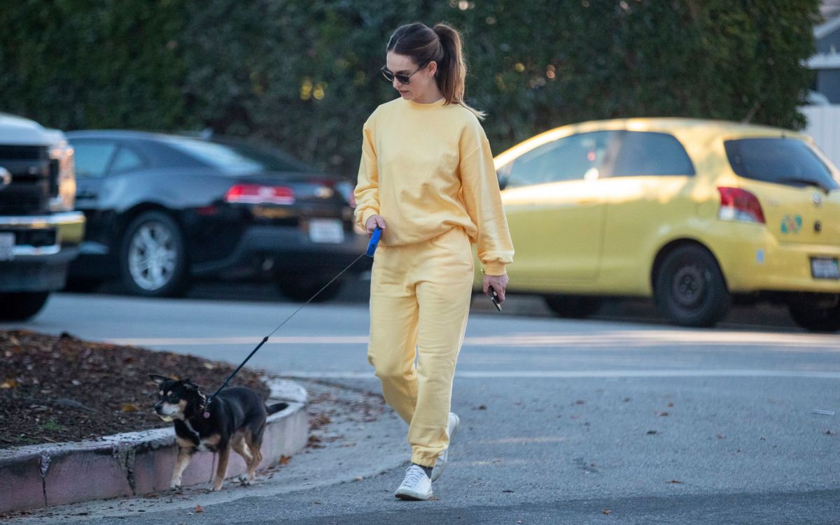 Lily James Out With Her Dog West Hollywood