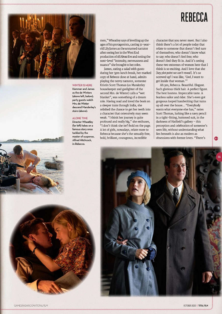 Lily James Total Film Magazine October