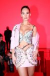 Lily James Versace Show Milan Fashion Week