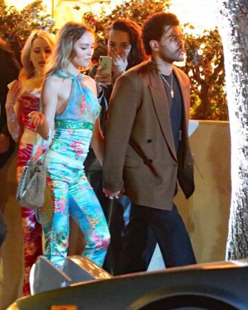 Lily Rose Depp And Weeknd On Set Of Idol Los Angeles