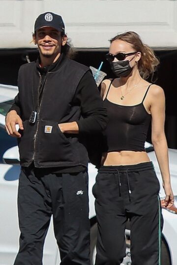 Lily Rose Depp And Yassine Stein Out For Burgers Los Angeles