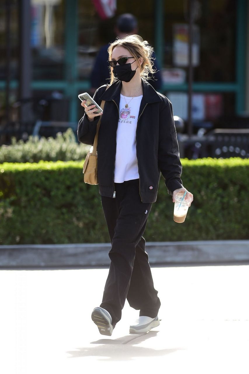 Lily Rose Depp Out For Iced Coffee Los Angeles
