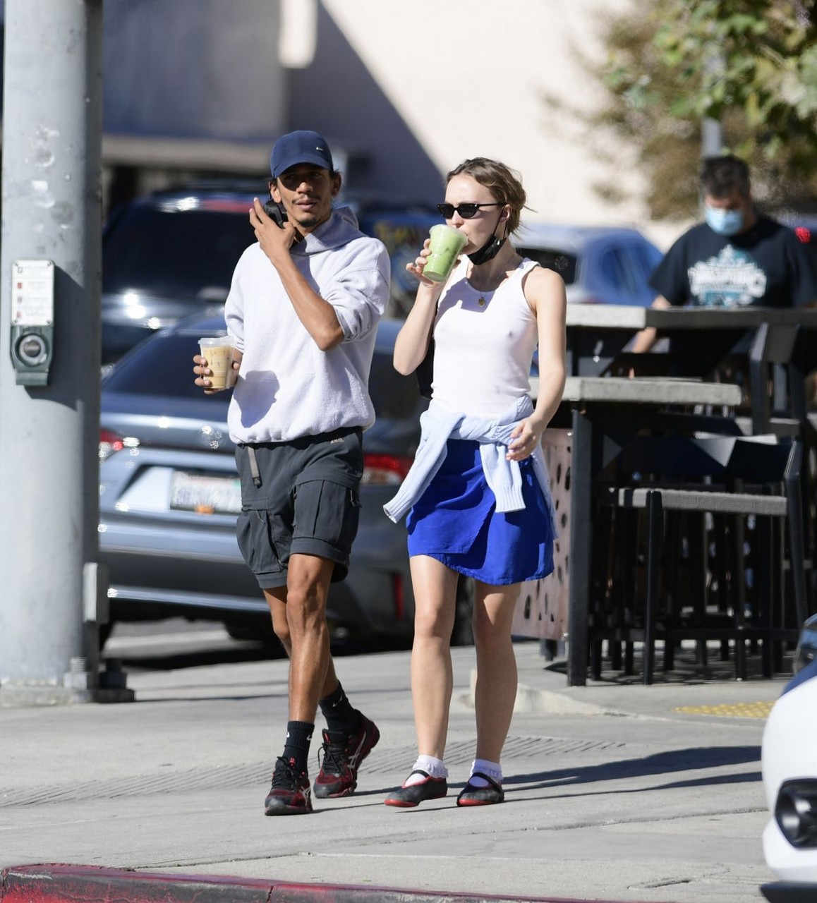 Lily Rose Depp Yassine Stein Out Shopping Los Angeles