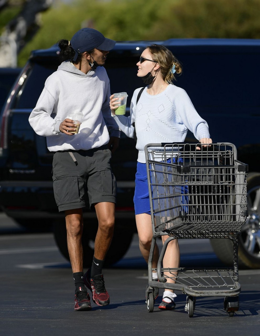 Lily Rose Depp Yassine Stein Out Shopping Los Angeles