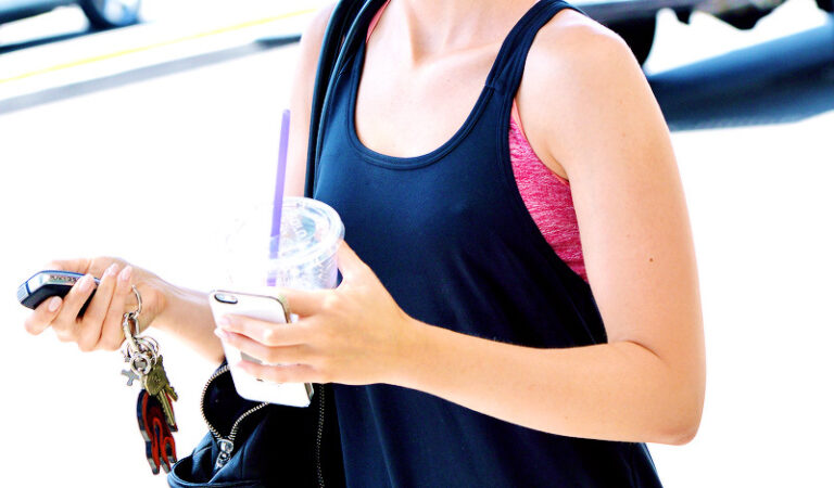 Lilycollinsnews Leaving The Gym In California (1 photo)