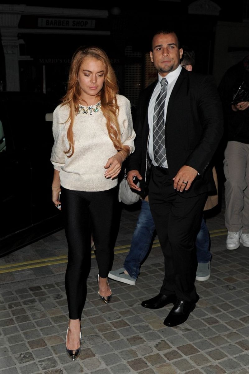 Lindsay Lohan Arrives Chiltern Firehouse London
