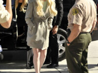 Lindsay Lohan Arriving For Court Appearance Los Angeles