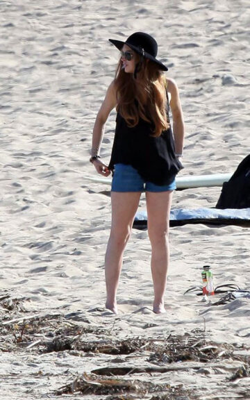 Lindsay Lohan Beach Malibu
