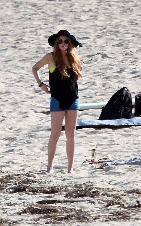 Lindsay Lohan Beach Malibu