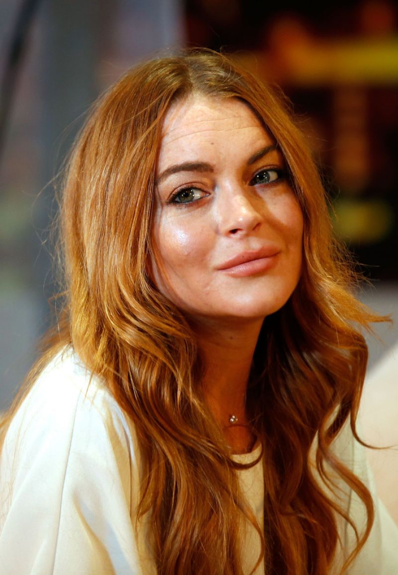 Lindsay Lohan Speed Plow Photocall London