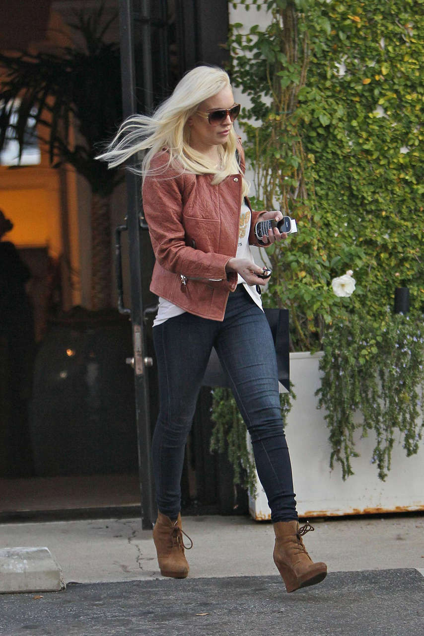 Lindsay Lohan Tight Jeans Canids Los Angeles