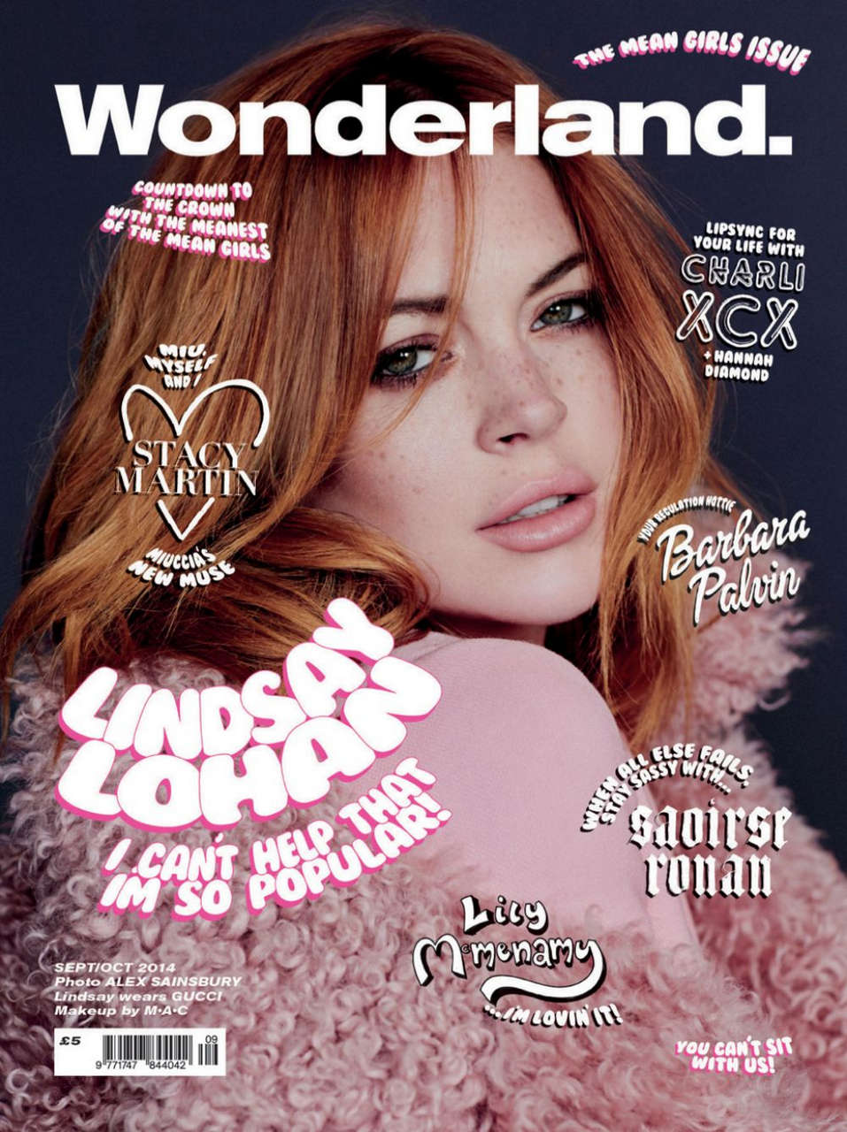 Lindsay Lohan Wonderland Magazine September October 2014 Issue