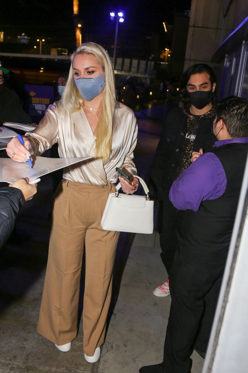 Lindsey Vonn Arrives Lakers Game Crypto Com Arena Los Angeles
