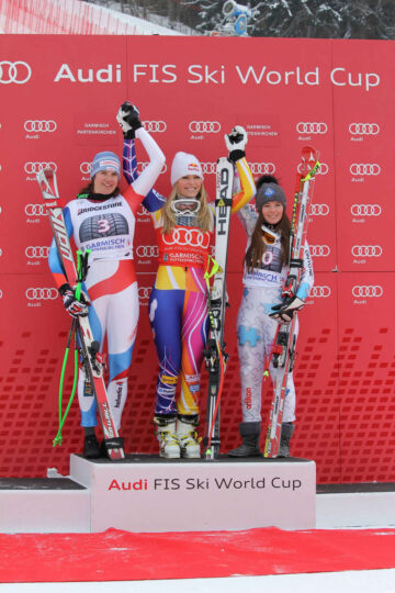 Lindsey Vonn Winning Womens Alpine Skiing Downhill World Cup Garmisch Partenkirchen