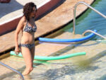 Lisa Edelstein Bikini Poolside Panarea Italy