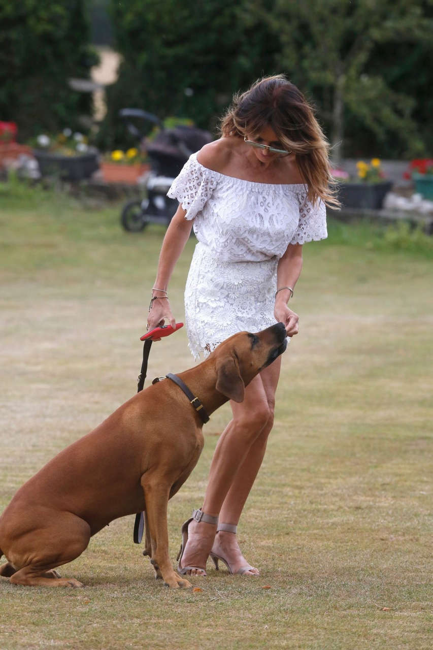 Lizzie Cundy Out With Her Dog London