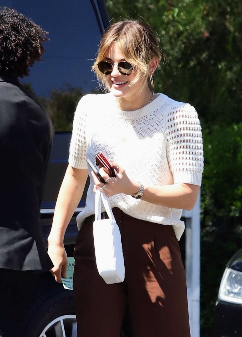 Lucy Hale Arrives Lunch Meeting West Hollywood