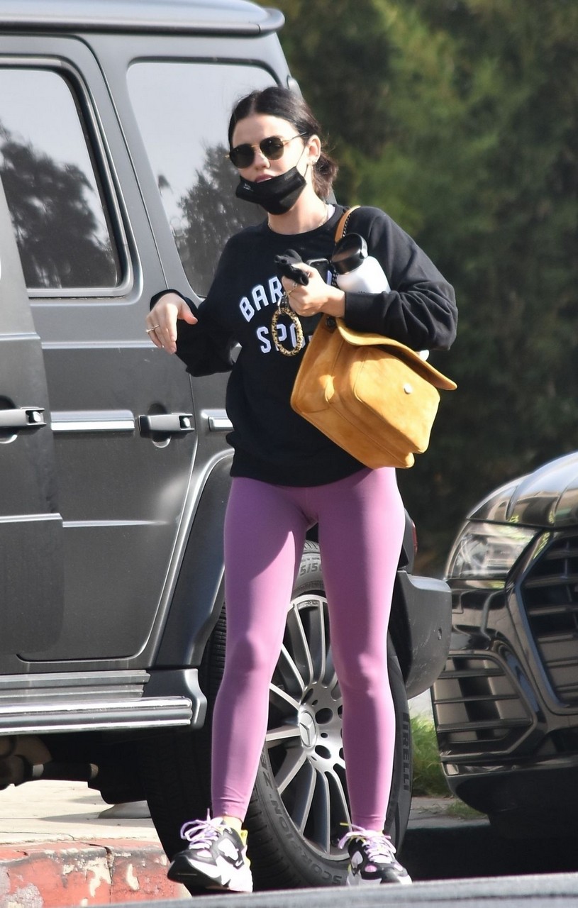 Lucy Hale Arrives Pilates Class West Hollywood