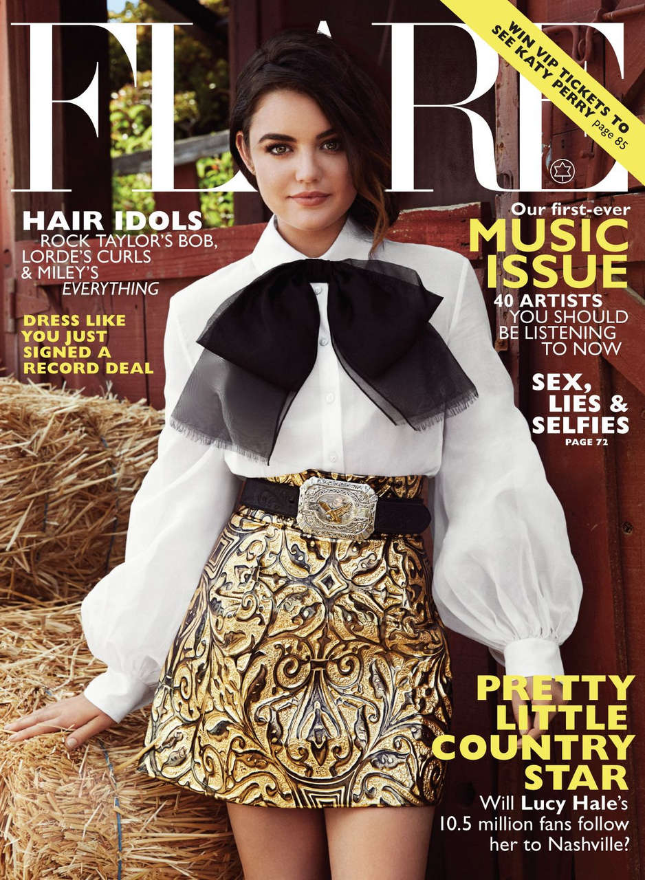 Lucy Hale Flare Magazine Canada July 2014 Issue